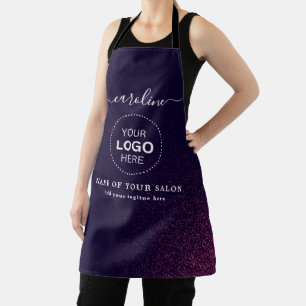 Abstract Kleur Naam en Logo kapsalon schort