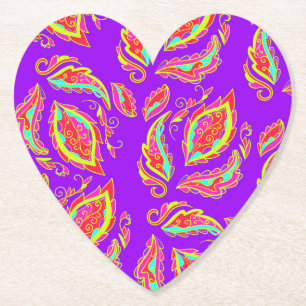 abstract,kleur,patroon,Indisch,mandala,paars Kartonnen Onderzetters