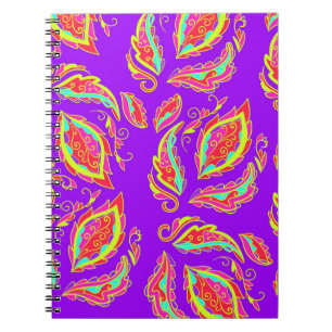 abstract,kleur,patroon,Indisch,mandala,paars Notitieboek