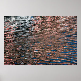 Abstract Kleur Poster met Waterreflecties