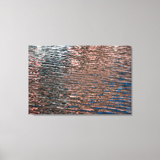 Abstract Kleur Poster met Waterreflecties Canvas Afdruk