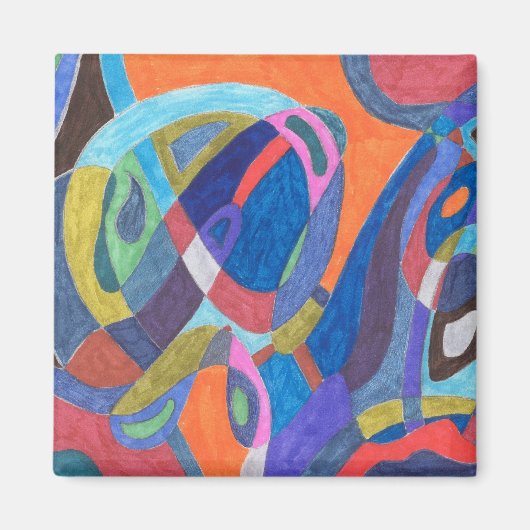 abstract "Kleur Rush" Magneet (Voorkant)