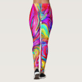 Abstract kleurenblastpatroon leggings (Achterkant)