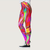 Abstract kleurenblastpatroon leggings (Links)