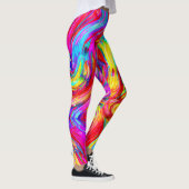 Abstract kleurenblastpatroon leggings (Rechts)