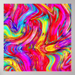 Abstract kleurenblastpatroon poster