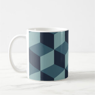 abstract kleurenblokgeomet koffiemok