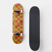 Abstract kleurenpatroon 280913 skateboard (Voorkant)