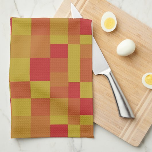 Abstract kleurenpatroon 280913 theedoek (Quarter Fold)