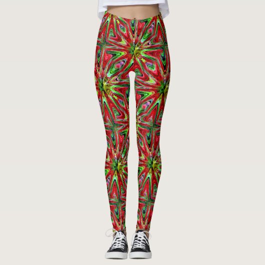 Abstract kleurenpatroon leggings (Voorkant)