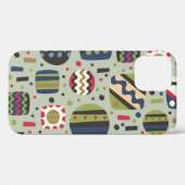 abstract kleurenpatroon textiel, interieurontwerpe Case-Mate iPhone case (Achterkant (horizontaal))