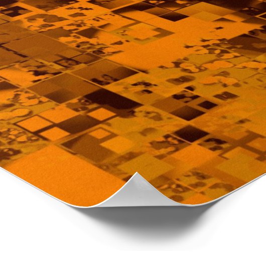 Abstract kleurenpixel poster (Hoek)