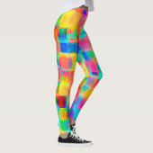Abstract kleurenraster leggings (Rechts)