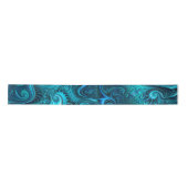 Abstract kleurig blauw en Blauwgroen spiraal patro Lint (Voorkant)