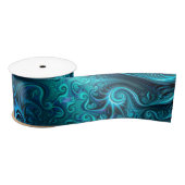 Abstract kleurig blauw en Blauwgroen spiraal patro Lint (Spoel)