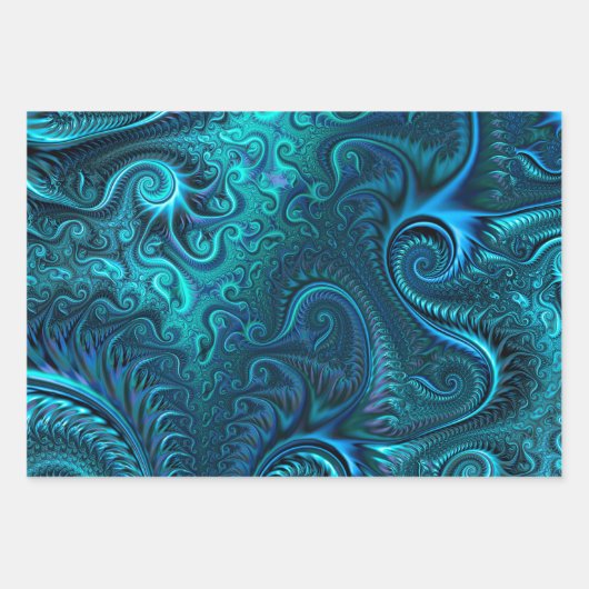 Abstract kleurig blauw rood Violet Spiral Patroon Inpakpapier Vel (Voorkant)