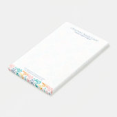 Abstract kleurig bloempatroon post-it® notes (Schuin)