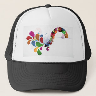 Abstract kleurig lederen design trucker pet