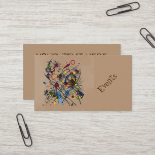 Abstract kleurig muzikaal visitekaartje