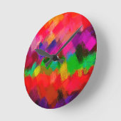 Abstract kleurig schilderen #3 ronde klok (Hoek)