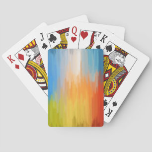 Abstract kleurig schilderen pokerkaarten