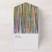 Abstract, kleurig zwart script all in one uitnodiging (Buitenkant)