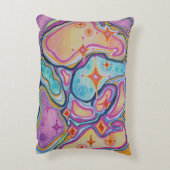 Abstract kleurrijk accent kussen (Achterkant (Verticaal))