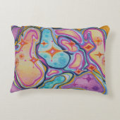 Abstract kleurrijk accent kussen (Achterkant)