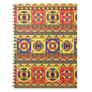 Abstract kleurrijk Afrikaans naadloos patroon met Notitieboek