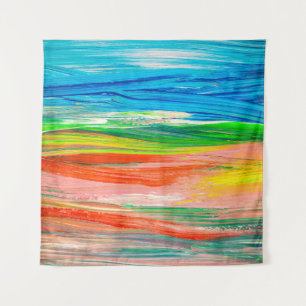 Abstract kleurrijk aquarel kunstwerk wandkleed