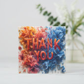 Abstract kleurrijk bedankkaart (Staand voorkant)
