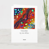 Abstract, kleurrijk blanco kaart (Achterkant)