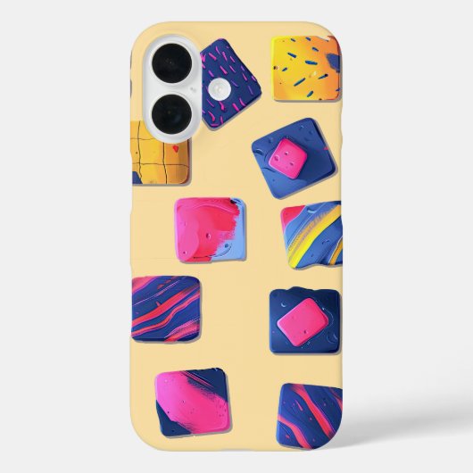 Abstract kleurrijk blokpatroon Case-Mate iPhone case (Achterkant)