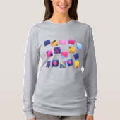 Abstract kleurrijk blokpatroon t-shirt (Voorkant)