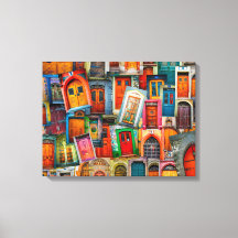 Abstract Kleurrijk Deurpatroon Fine Art