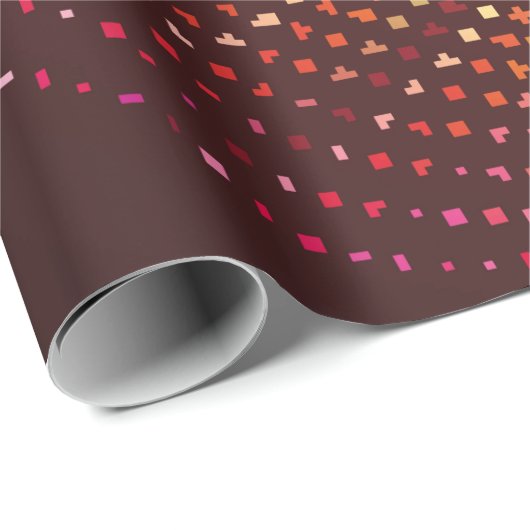 Abstract kleurrijk digitaal landschap met stromend cadeaupapier (Rol Hoek)