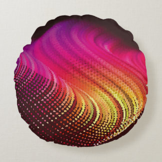 Abstract kleurrijk digitaal landschap met stromend rond kussen