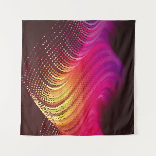 Abstract kleurrijk digitaal landschap met stromend wandkleed (Voorkant (horizontaal))