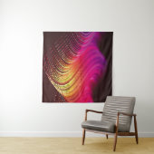 Abstract kleurrijk digitaal landschap met stromend wandkleed (In Situ (horizontaal))