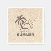 Abstract kleurrijk esthetisch modern zomerstrand servet (Voorkant)