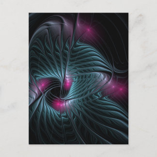 Abstract kleurrijk Fantasy Fractal Briefkaart