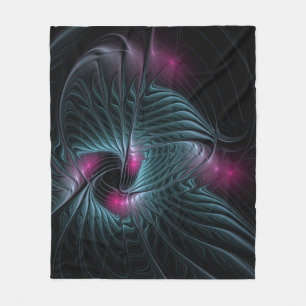 Abstract kleurrijk Fantasy Fractal Fleece Deken