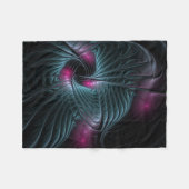 Abstract kleurrijk Fantasy Fractal Fleece Deken (Voorkant (Horizontaal))
