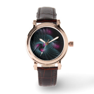 Abstract kleurrijk Fantasy Fractal Horloge