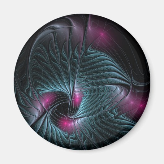 Abstract kleurrijk Fantasy Fractal Magneet (Voorkant)