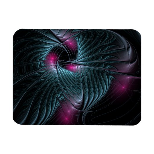 Abstract kleurrijk Fantasy Fractal Magneet (Horizontaal)
