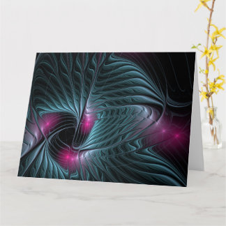 Abstract kleurrijk Fantasy Fractal Poster Kaart