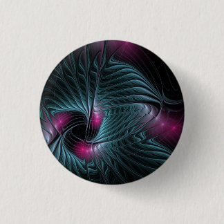 Abstract kleurrijk Fantasy Fractal Ronde Button 3,2 Cm