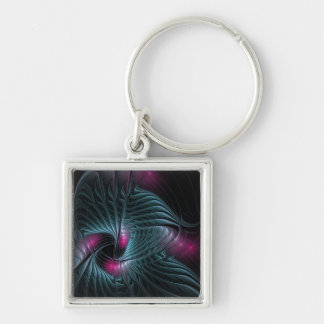 Abstract kleurrijk Fantasy Fractal Sleutelhanger