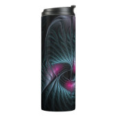 Abstract kleurrijk Fantasy Fractal Thermosbeker (Gedraaid links)